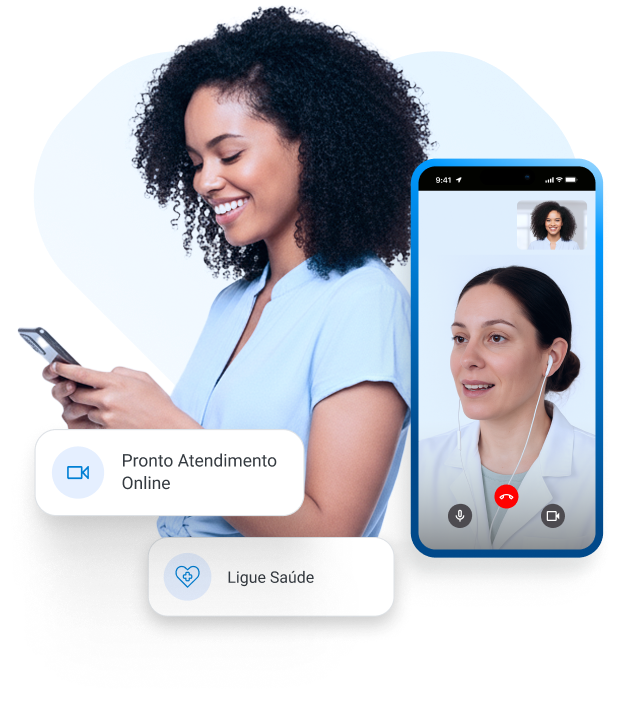 Imagem mostrando a tela de atendimento no aplicativo Vale Saúde